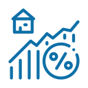 Property Data & Analytics icon blue