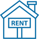 Available rental homes icon blue