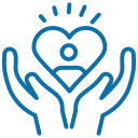 Philanthropy icon blue