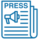 Press Release icon blue